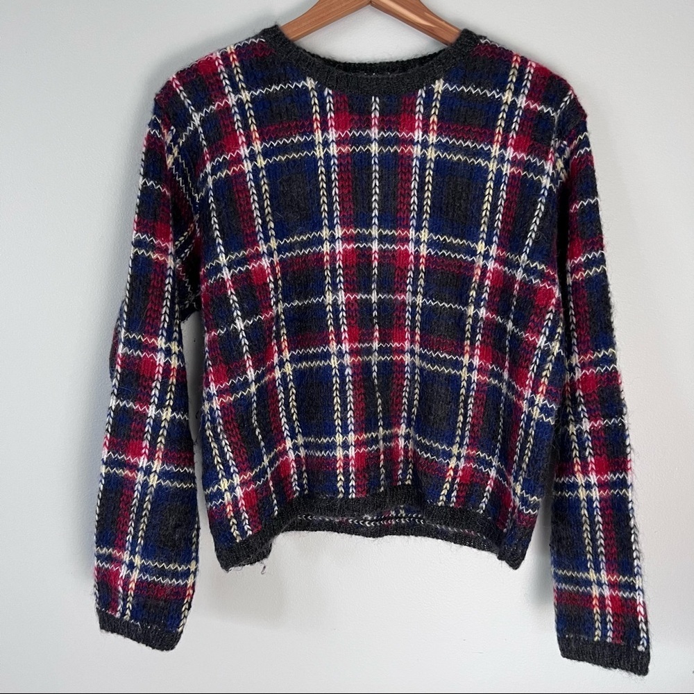 🎉 Vintage Paul Harris Design Plaid Mohair Sweater • Medium